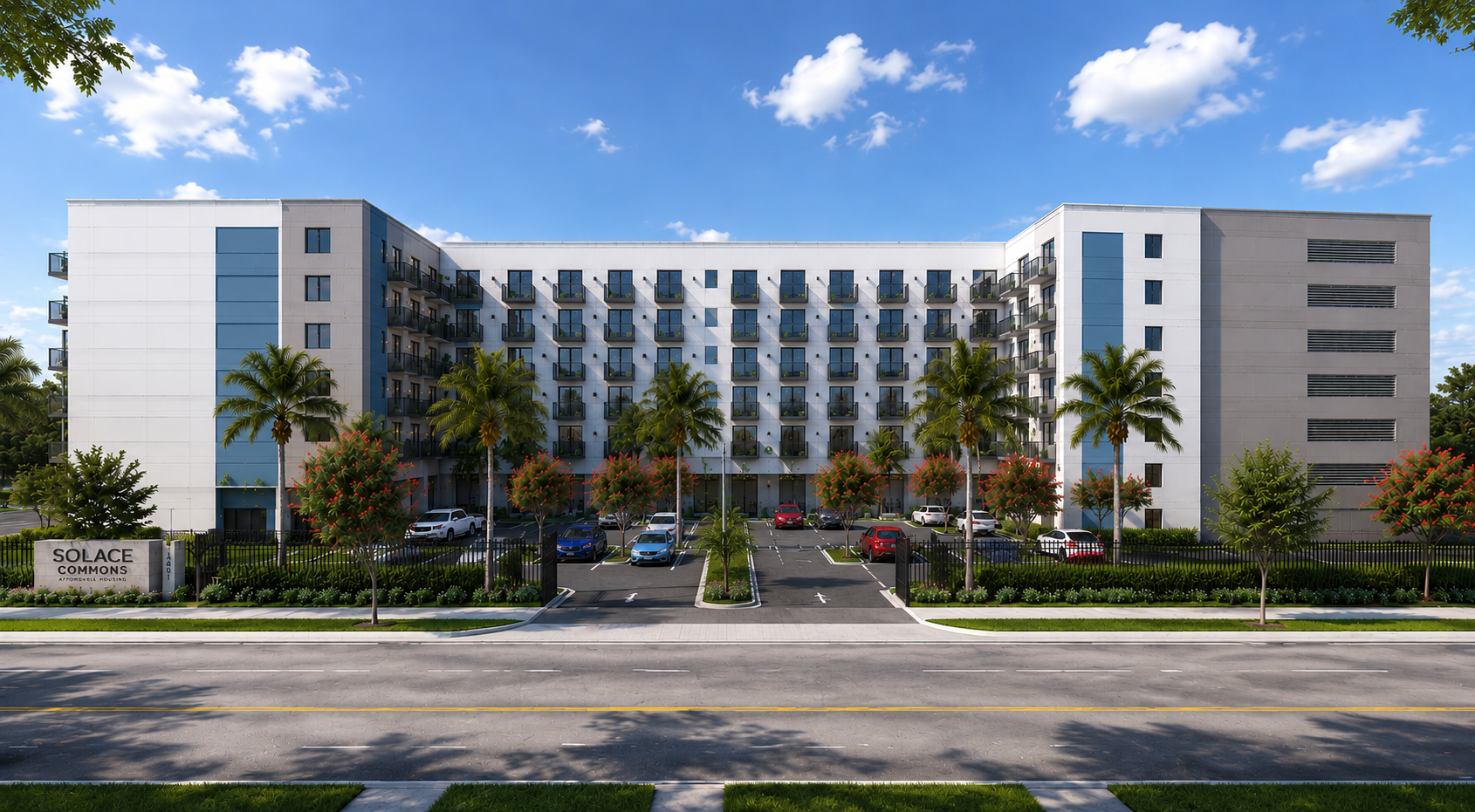 Solace Commons — street-facing front elevation