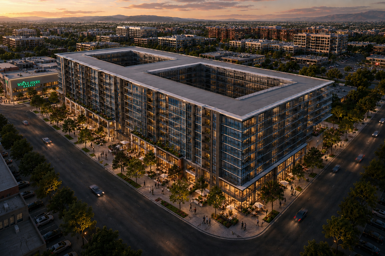 Sunnyvale Mixed-Use — aerial render
